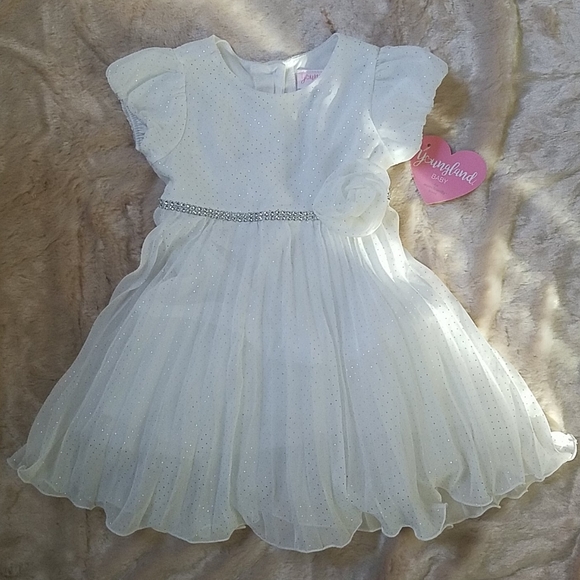 Youngland Other - Pretty Ivory Dress With Silver Accents